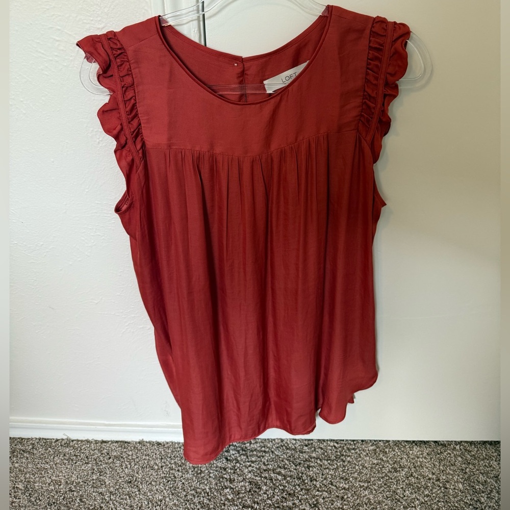Loft Burnt Orange Sleeveless Top